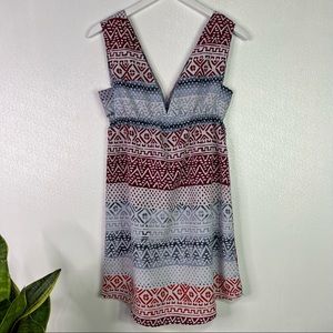 VOLCOM Aztec Southwest Pansies Deep V Dress Size Medium